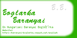 boglarka baranyai business card